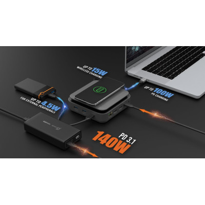 Док-станция J5create USB-C 12-в-1 (JCD3199-N)