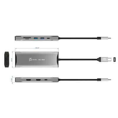 Док-станція J5create USB-C 11-в-1 (JCD397-N) Док-станція J5create USB-C 11-в-1 (JCD397-N)