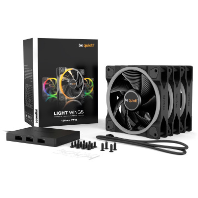 Вентилятор be quiet! Light Wings 120mm PWM 3-Pack Black (BL076) Вентилятор be quiet! Light Wings 120mm PWM 3-Pack Black (BL076)