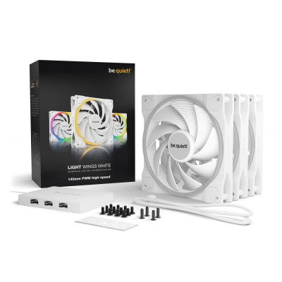 Вентилятор be quiet! Light Wings 140mm PWM High-Speed 3-Pack White (BL103) Вентилятор be quiet! Light Wings 140mm PWM High-Speed 3-Pack White (BL103)