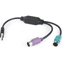 Контроллер Cablexpert (UAPS12-BK), USB 1.1/2 x PS/2, 0.3 м, черный