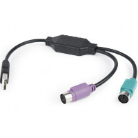 Контроллер Cablexpert (UAPS12-BK), USB 1.1/2 x PS/2, 0.3 м, черный