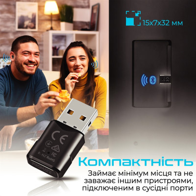 Bluetooth-адаптер аудио Promate BlueLink Bluetooth 5.0 Black
