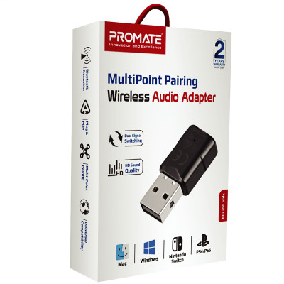 Bluetooth-адаптер аудио Promate BlueLink Bluetooth 5.0 Black