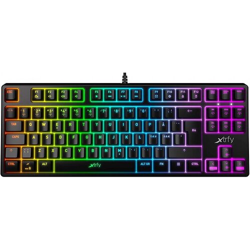 Клавіатура Xtrfy K4 TKL RGB Kailh Red UA Black (XG-K4-RGB-TKL-R-UKR) USB