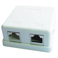 Розетка Cablexpert (NCAC-HS-SMB2) 2хRJ-45, Cat5Е, внешняя, белая