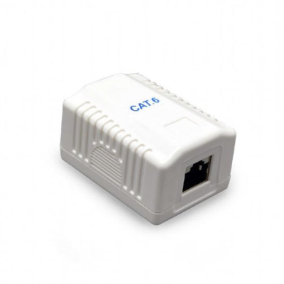Розетка Cablexpert (NCAC-1F6-01) RJ-45, Cat6, внешняя, белая