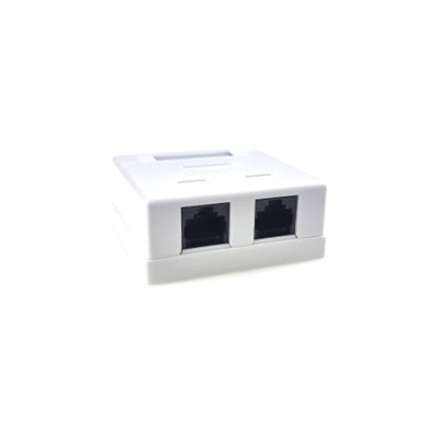 Розетка EServer (WT-2015A) 2хRJ-45, Cat5E, внешняя, белый