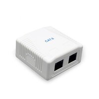 Розетка Cablexpert (NCAC-2F6-01) RJ-45, Cat6, внешняя, белая