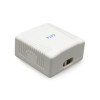 Розетка Cablexpert (NCAC-2F6-01) RJ-45, Cat6, зовнішня, біла
