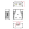 Розетка Cablexpert (NCAC-2F6-01) RJ-45, Cat6, зовнішня, біла