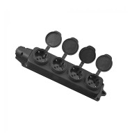 Розеточный модуль ELM SMR-40EC на 4 розетки с защитой IP44 и защитными крышками (41-0041) Розеточный модуль ELM SMR-40EC на 4 розетки с защитой IP44 и защитными крышками (41-0041)