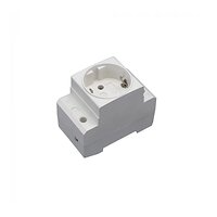 Розетка ELM SO-10E-DIN із заземленням на DIN-рейку 16A Біла (41-0023)