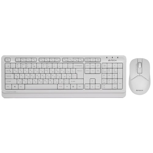 Комплект (клавіатура, миша) бездротовий A4Tech FG1012 White