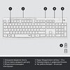 Комплект (клавиатура, мышь) беспроводной Logitech MK295 Combo White (920-009824)