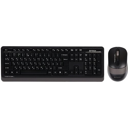 Комплект (клавиатура, мышь) беспроводной A4Tech FG1010S Black/Grey