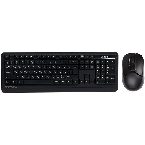 Комплект (клавіатура, миша) бездротовий A4Tech FG1012S Black/Grey