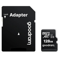 Карта памяти MicroSDXC 128GB UHS-I Class 10 Goodram + SD-adapter (M1AA-1280R12)