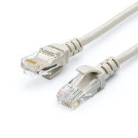 Литой патч-корд, UTP, RJ45, Cat.5e, 0,5m, серый