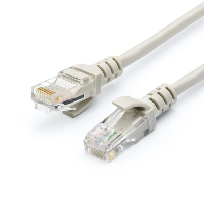 Литой патч-корд, UTP, RJ45, Cat.5e, 0,5m, серый