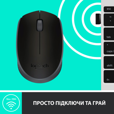Беспроводная мышь Logitech M171 Grey/Black (910-004424)