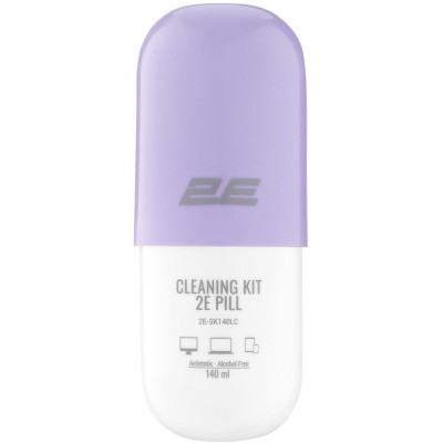 Набор для чистки 2E Pill (2E-SK140LC) LED/LCD + салфетка 20х20 см White/Lilac Набор для чистки 2E Pill (2E-SK140LC) LED/LCD + салфетка 20х20 см White/Lilac