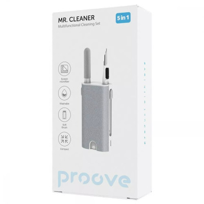 Многофункциональный набор Proove Mr. Cleaner 5in1 для чистки электроники и гаджетов White (MCS00000502) Многофункциональный набор Proove Mr. Cleaner 5in1 для чистки электроники и гаджетов White (MCS00000502)