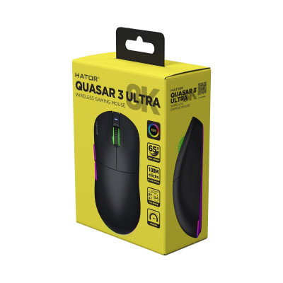 Беспроводная мышь Hator Quasar 3 Ultra 8K Wireless Black (HTM770) Беспроводная мышь Hator Quasar 3 Ultra 8K Wireless Black (HTM770)