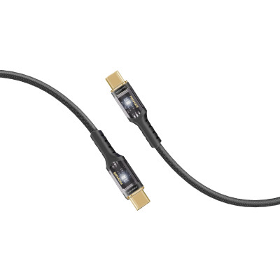 Кабель Promate Lucidline-CC200 USB Type-C - USB Type-C (M/M), 5 A, 100 W, 2 м, Black Кабель Promate Lucidline-CC200 USB Type-C - USB Type-C (M/M), 5 A, 100 W, 2 м, Black