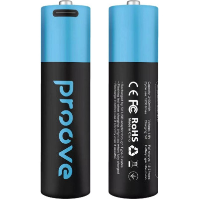 Аккумуляторы Proove Compact Energy AA/HR06 Li-ion 2400 mAh BL 2 шт Аккумуляторы Proove Compact Energy AA/HR06 Li-ion 2400 mAh BL 2 шт