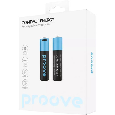 Аккумуляторы Proove Compact Energy AA/HR06 Li-ion 2400 mAh BL 2 шт