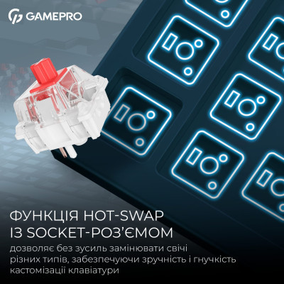 Клавіатура бездротова GamePro Asgard Drakkar Keychron Super Red Switch Blue (MK305BL) Клавіатура бездротова GamePro Asgard Drakkar Keychron Super Red Switch Blue (MK305BL)