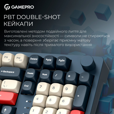 Клавіатура бездротова GamePro Asgard Drakkar Keychron Super Red Switch Blue (MK305BL) Клавіатура бездротова GamePro Asgard Drakkar Keychron Super Red Switch Blue (MK305BL)