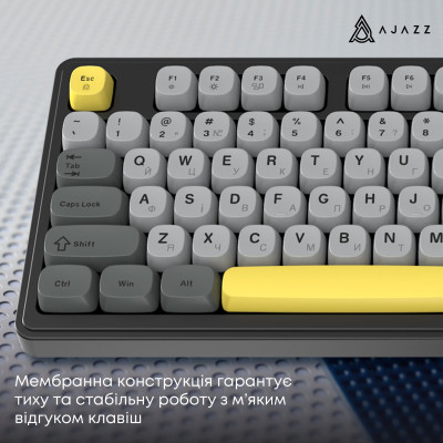 Клавиатура Ajazz AF98 Black USB-C Black Gray Yellow (AF98-BGY)
