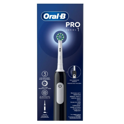 Зубна електрощітка Braun Oral-B Pro1 D305.513.3X CrossAction Black Зубна електрощітка Braun Oral-B Pro1 D305.513.3X CrossAction Black
