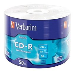 Диски CD-R Verbatim (43787) 700Mb 52x Wrap-box 50 шт Extra