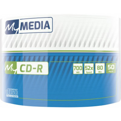 Диски CD-R MyMedia (69206) 700MB 52x Wrap 50шт Full Printable без шпинделя Диски CD-R MyMedia (69206) 700MB 52x Wrap 50шт Full Printable без шпинделя