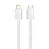 Кабель ColorWay USB Type-C - Lightning (M/M), (braided cotton) (PD Fast Charging 27W), 2 м, Gray (CW-CBPDCL068-GR)