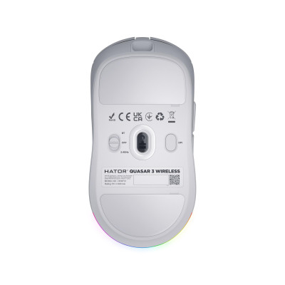 Миша бездротова Hator Quasar 3 Wireless White (HTM731) Миша бездротова Hator Quasar 3 Wireless White (HTM731)