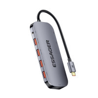 USB-хаб Essager Marble Harp 11 в 1 USB-C Hub (EHB11-FQ0G-Z) USB-хаб Essager Marble Harp 11 в 1 USB-C Hub (EHB11-FQ0G-Z)