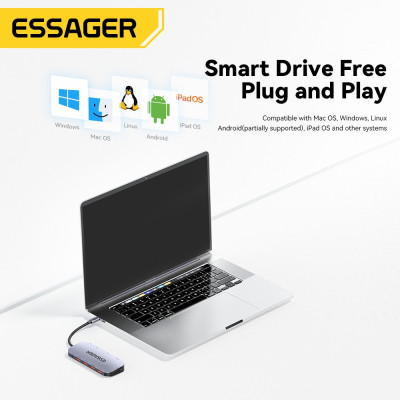 USB-хаб Essager Marble Harp 11 in 1 USB-C Hub (EHB11-FQ0G-Z) USB-хаб Essager Marble Harp 11 in 1 USB-C Hub (EHB11-FQ0G-Z)