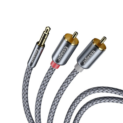 Кабель Essager Monster 3.5 мм - 2xRCA (M/M), 2 м, Grey (EYPZJ-MYA0H) Кабель Essager Monster 3.5 мм - 2xRCA (M/M), 2 м, Grey (EYPZJ-MYA0H)