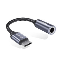 Адаптер Essager USB Type-C - 3.5 мм (M/F), 0.1 м, Black (EZJE01-0G) Адаптер Essager USB Type-C - 3.5 мм (M/F), 0.1 м, Black (EZJE01-0G)