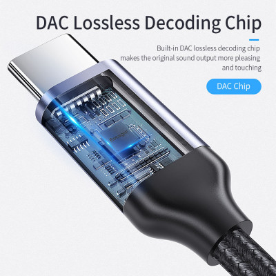 Адаптер Essager USB Type-C - 3.5 мм (M/F), 0.1 м, Black (EZJE01-0G) Адаптер Essager USB Type-C - 3.5 мм (M/F), 0.1 м, Black (EZJE01-0G)