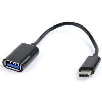 Кабель Cablexpert USB - USB Type-C V 2.0 (F/M), 0.2 м, черный (AB-OTG-CMAF2-01)