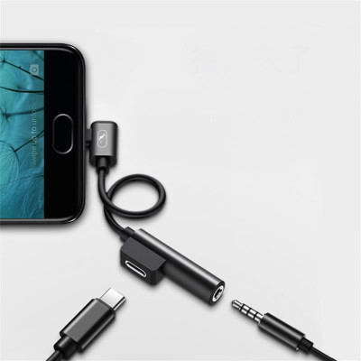 Переходник SkyDolphin AU03 USB USB-C - Jack 3.5 + USB-C (M/F), Black (ADPT-00027) Переходник SkyDolphin AU03 USB USB-C - Jack 3.5 + USB-C (M/F), Black (ADPT-00027)