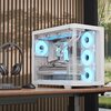 Корпус AeroCool P500C-G-WT-v1 (ACCM-PN01043.21) White без БЖ