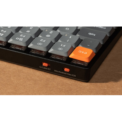 Беспроводная клавиатура Keychron K3 Max, Gateron MX 2.0 Brown, Hot-Swap, RGB UA Black (K3M-H3-UA)