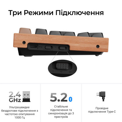 Беспроводная клавиатура Keychron K2 HE Magnetic Switch Black RGB (K2H-F1-UA)