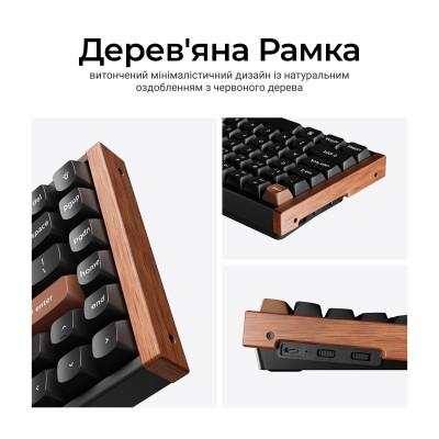 Беспроводная клавиатура Keychron K2 HE Magnetic Switch Black RGB (K2H-F1-UA)